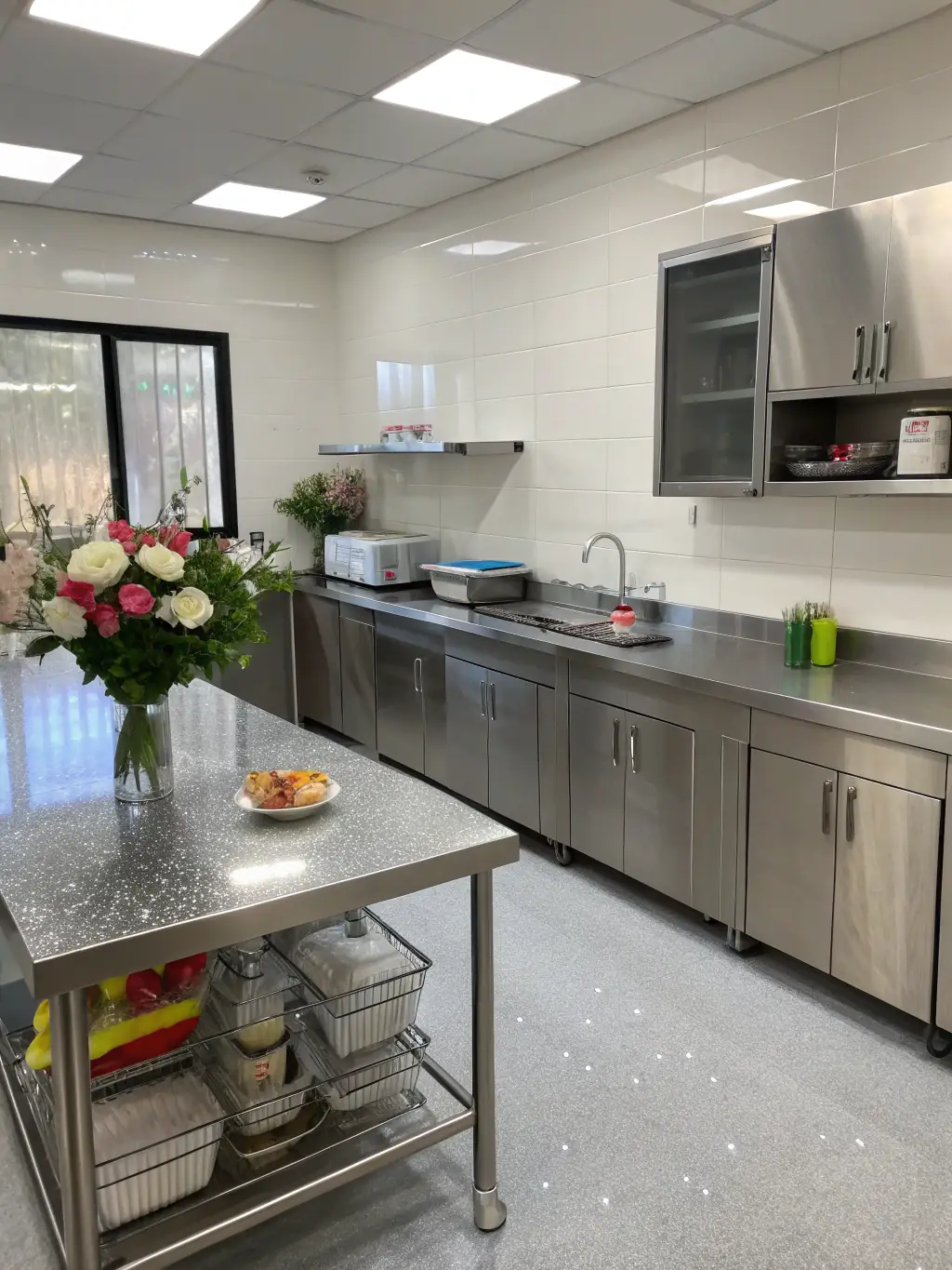 A brightly lit, spotless kitchen with gleaming stainless steel appliances, recently cleaned by Bond Cleaning Capalaba, showcasing their end-of-lease cleaning service.
